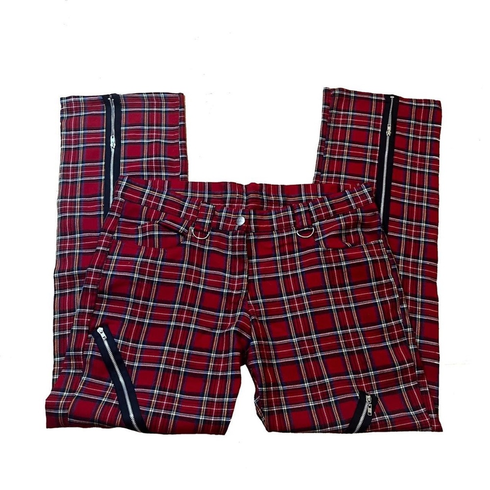 Y2K goth plaid pants